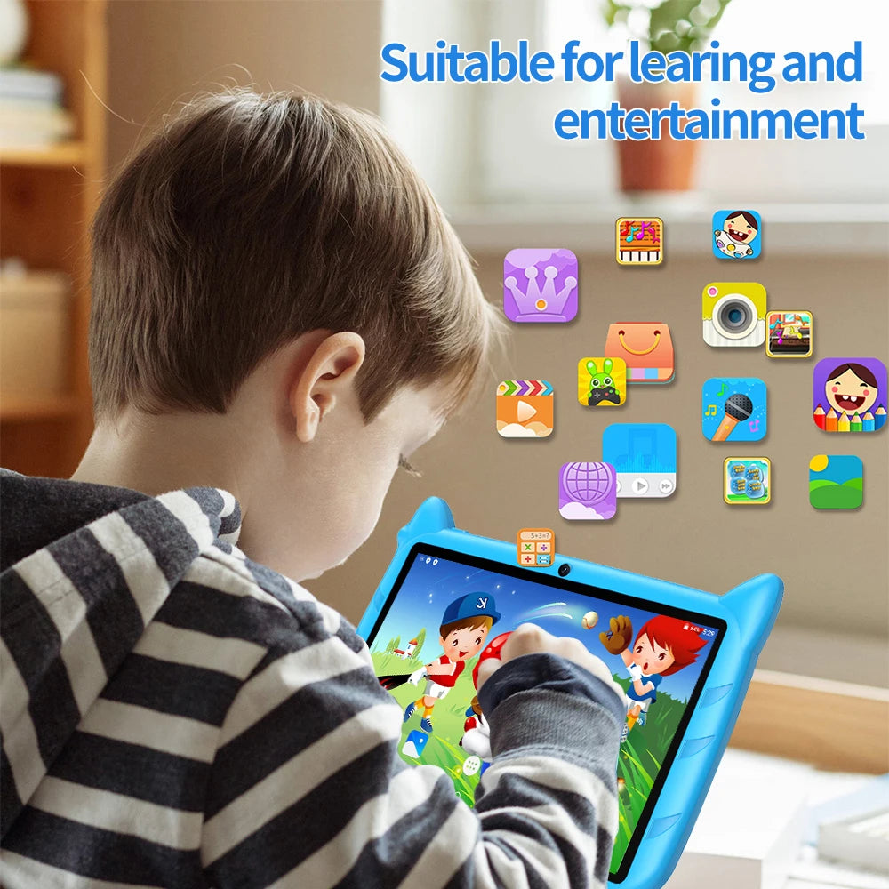 7 Inch Kid Tablet Android 13, 4GB RAM 64GB ROM,1TB Expand,5G Wifi,4000Mah Battery,Dual Camera, Children'S Gift Kids Software