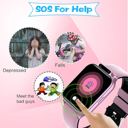 Smart Watch for Kids, Waterproof Smartwatches with Heart Rate, Sleep Monitor, Built-In Ai(Translation/Q&A/Watch Face), Fitness Tracker with Pedometer, Alarm Clock, Gift for 3-12 Years Old Boys Girls